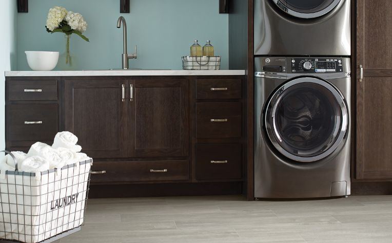 Laundry room flooring.